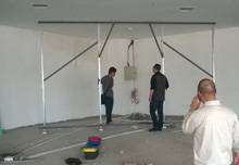 焦作電廠LED全彩屏火熱施工中！